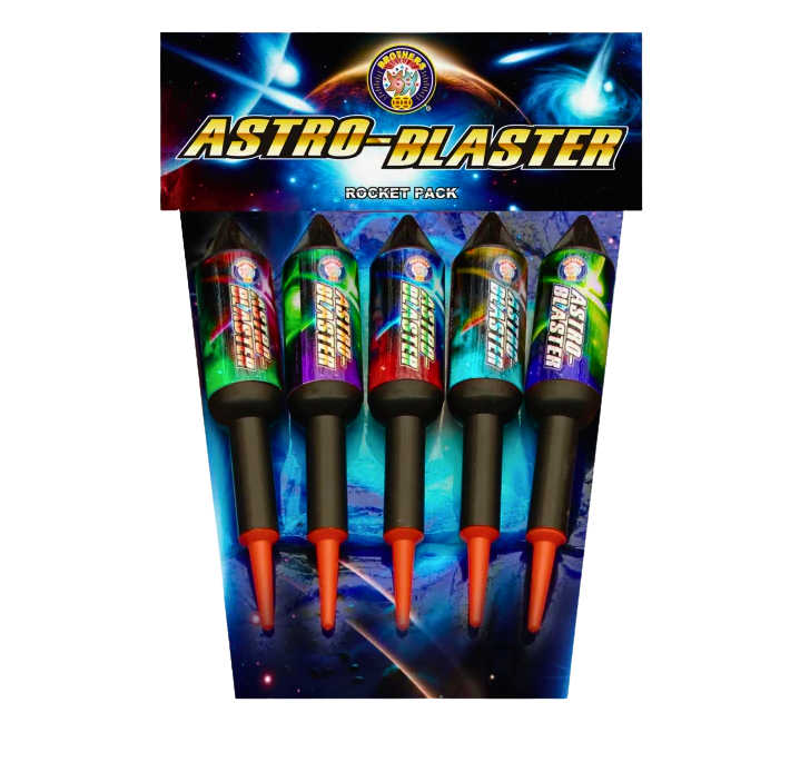 ASTRO BLASTER ROCKETS 5pk BROTHERS PYROTECHNICS
