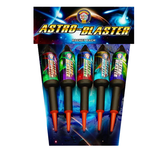 ASTRO BLASTER ROCKETS 5pk BROTHERS PYROTECHNICS
