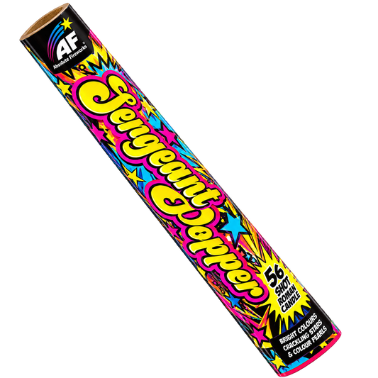 Absolute Fireworks Sergeant Popper 56 Shot Roman Candle Barrage