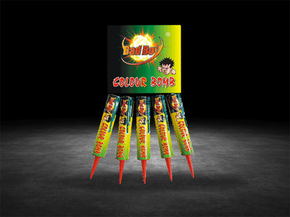Diamond Fireworks COLOUR BOMB 5 PACK ROMAN CANDLES original product photograph