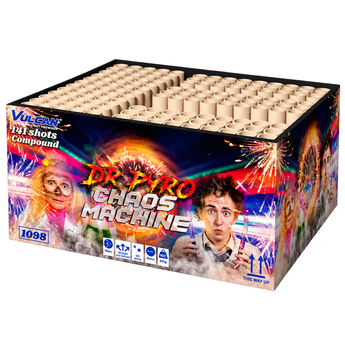 Vulcan Dr Pyro Chaos Machine 141 Shot Compound