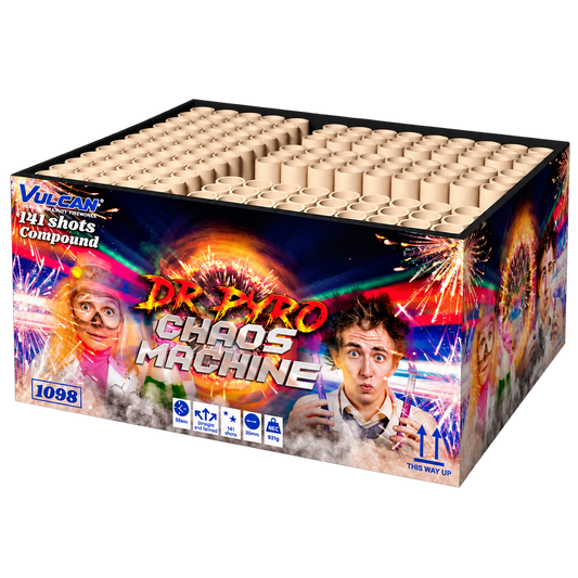 Vulcan Dr Pyro Chaos Machine 141 Shot Compound