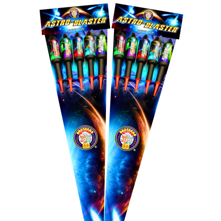 ASTRO BLASTER ROCKETS 5pk BROTHERS PYROTECHNICS
