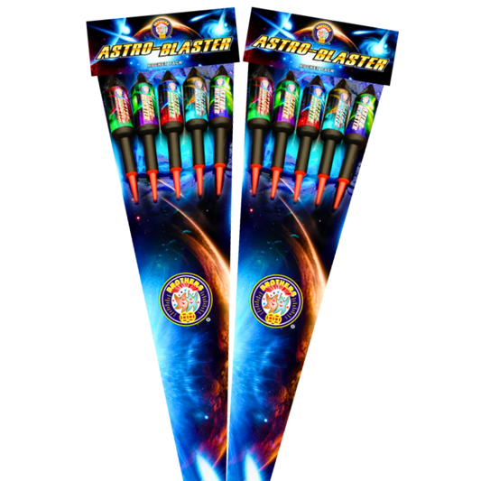 ASTRO BLASTER ROCKETS 5pk BROTHERS PYROTECHNICS
