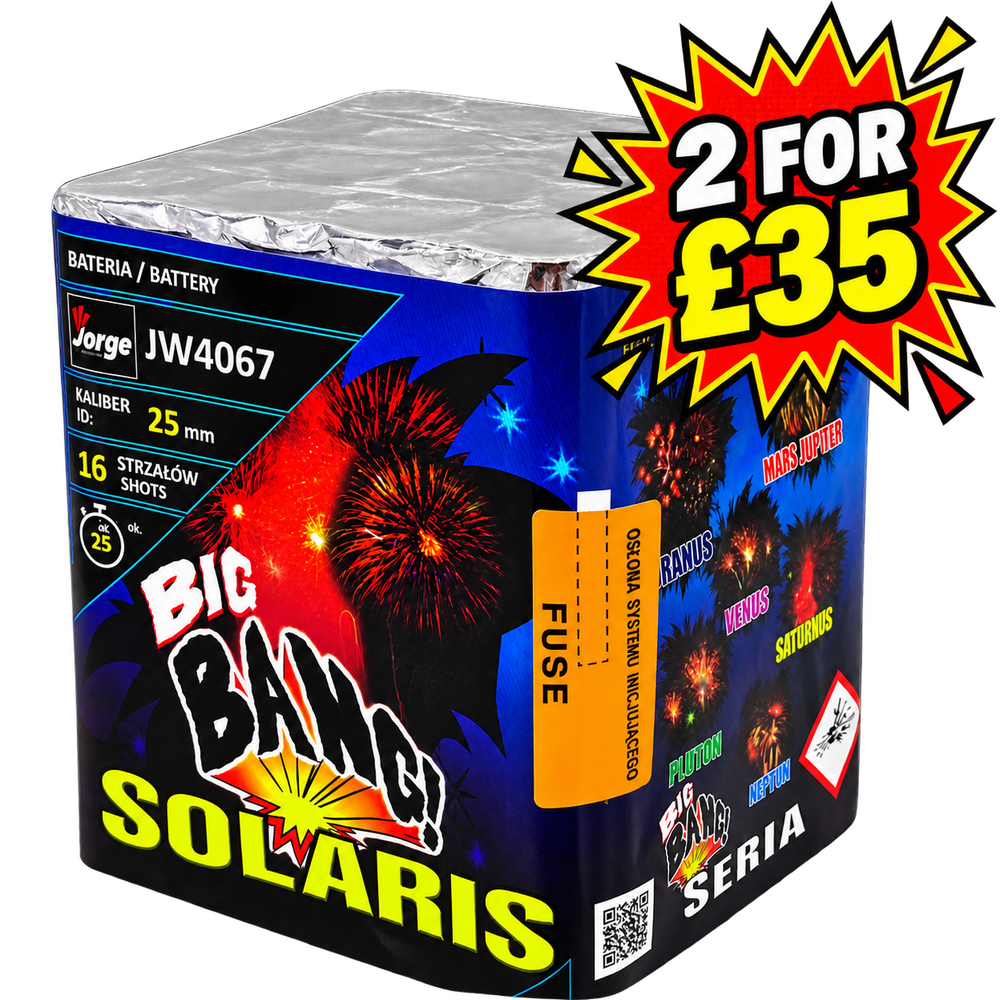 Jorge Big Bang Solaris JW4067 16 Shot Fireworks – two for £35 deal