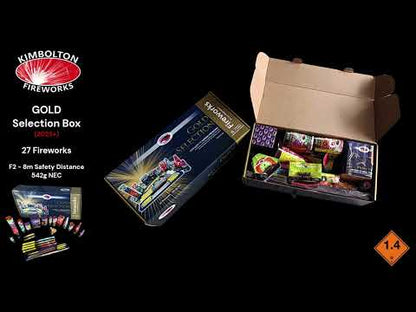 KIMBOLTON GOLD 27 PIECE FIREWORK SELECTION BOX