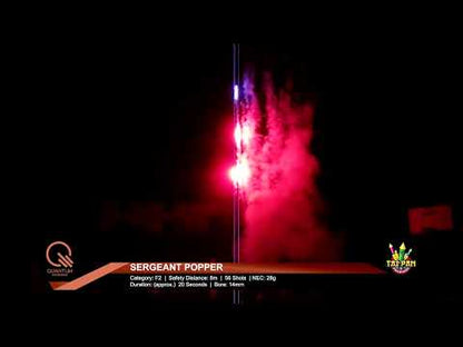 SERGEANT POPPER 56 SHOT ROMAN CANDLE BARRAGE