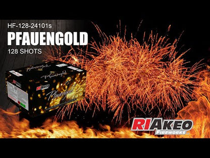 RIAKEO PFAUENGOLD 128 SHOT COMPOUND FIREWORK