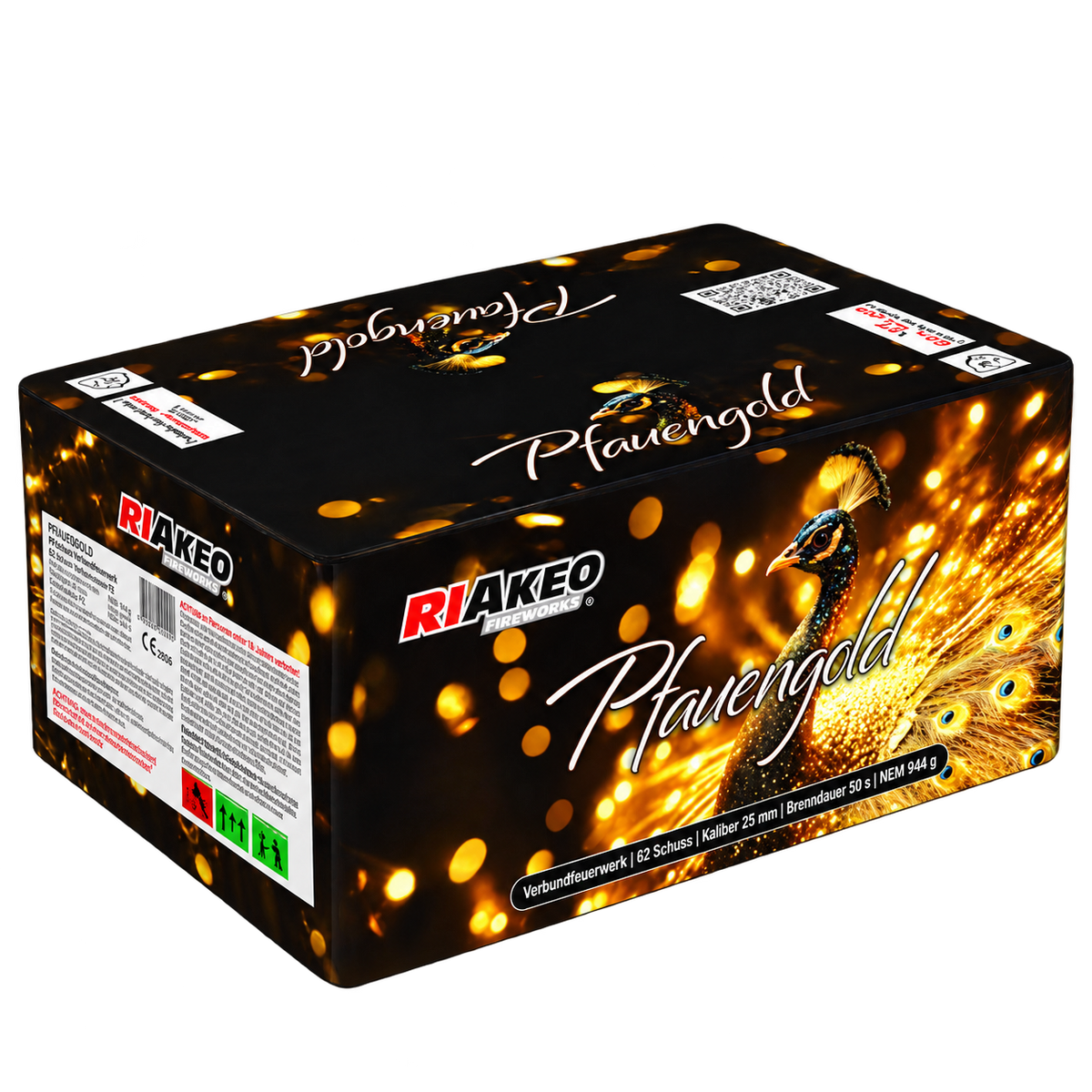 Riakeo Pfauengold 128 Shot Compound Firework