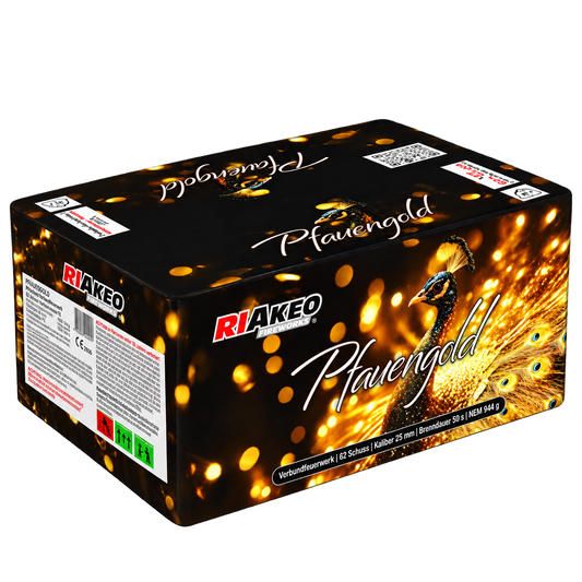 Riakeo Pfauengold 128 Shot Compound Firework