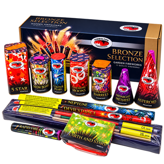 Kimbolton Bronze Selection Box – 17 Piece Firework Selection