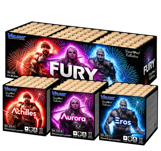 Vulcan Fury 3 x 36 Shot Barrage Pack - Achilles Aurora Eros